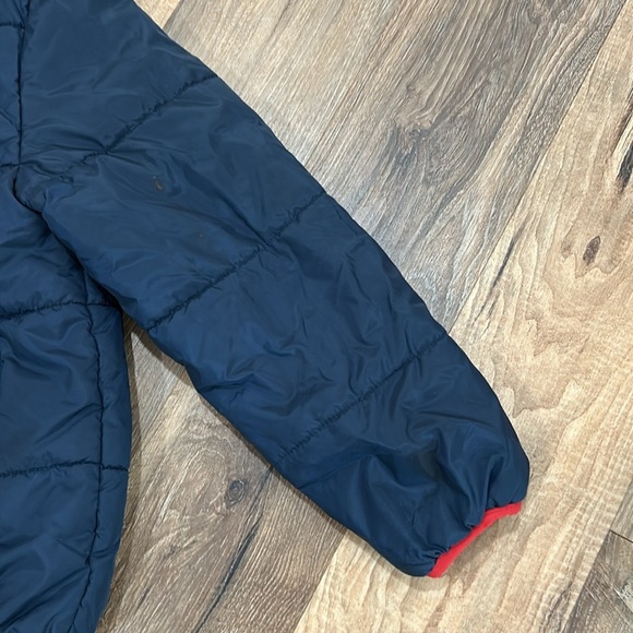 Converse All Star Boys Quilted Jacket S 8-10yrs Blue Hood Zipper Chuck Taylor - Picture 7 of 16